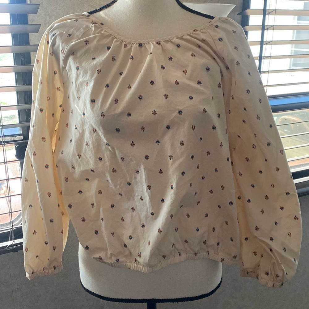 Puff sleeve cotton crop top